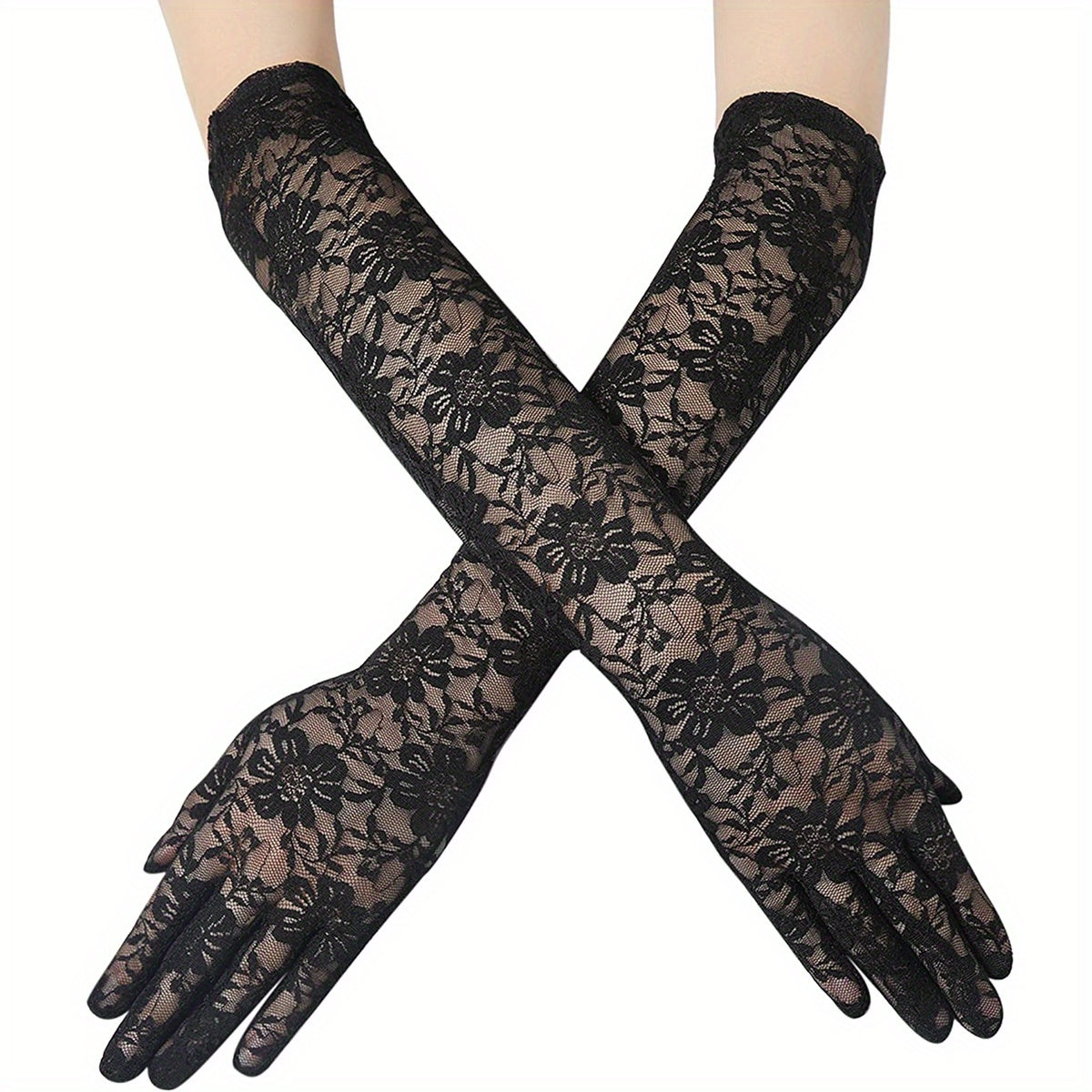 Lace Fingerless Bridal Gloves Solid Flower Decorative Wedding