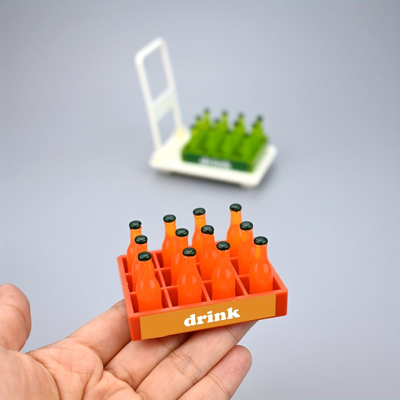 Vibrant Drinks Set Plastic Bottle Display for Dollhouse Playhouse