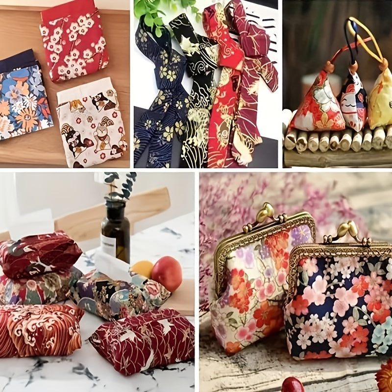 20pcs Christmas Patchwork Fabric Checked Pattern 20X20cm