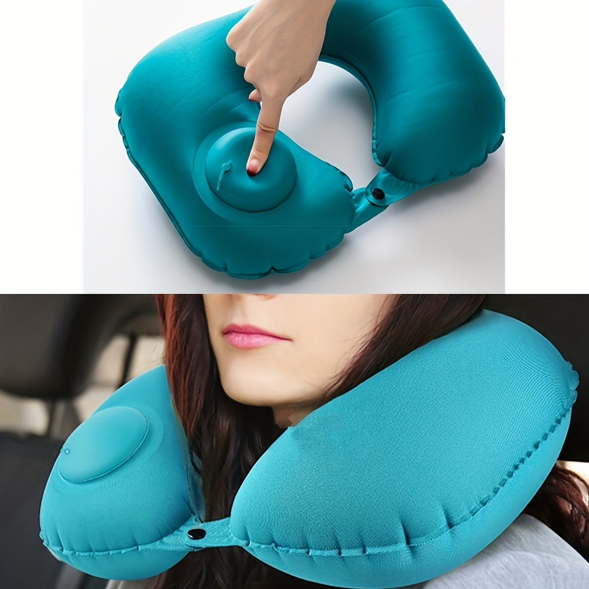 Automatic Inflatable U-Shaped Neck Pillow for Travel