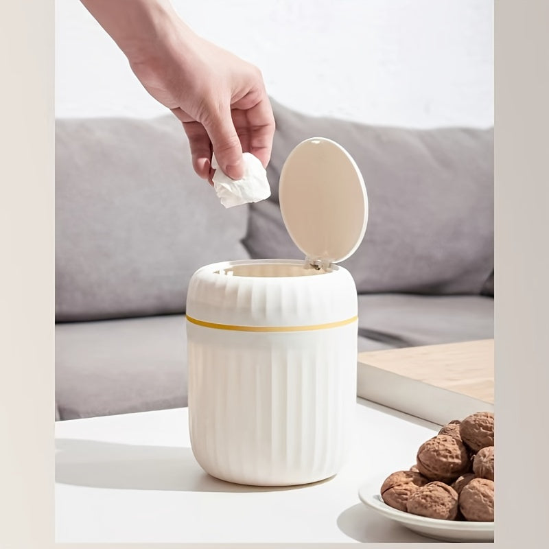 Desktop Trash Can with Lid Creative Small Coffee Table Office Living Room