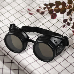 Vintage Steampunk Glasses Dress With Riding Goggles