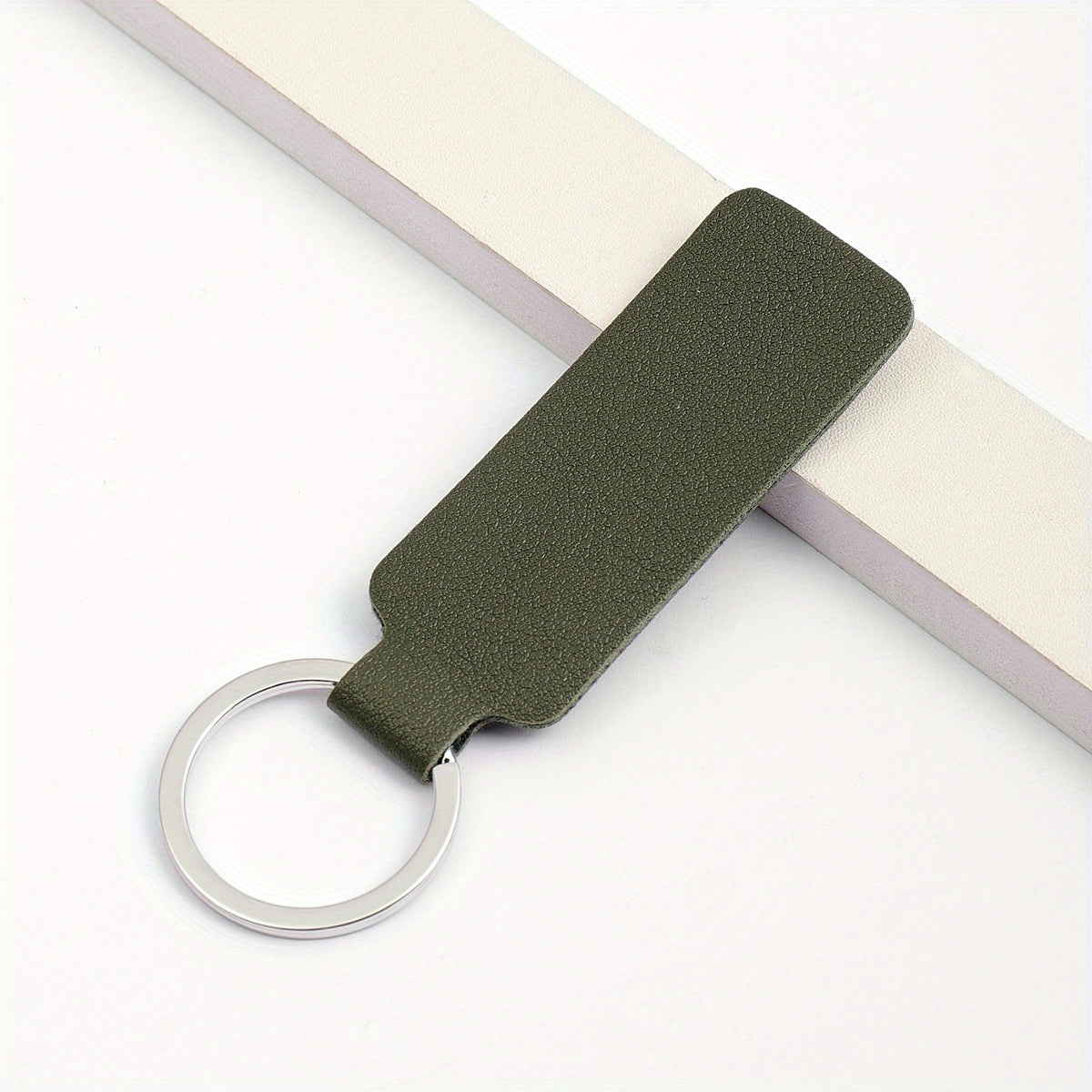 Vintage Car Keychain PU Leather Sublimation Blank Key Ring Pendant