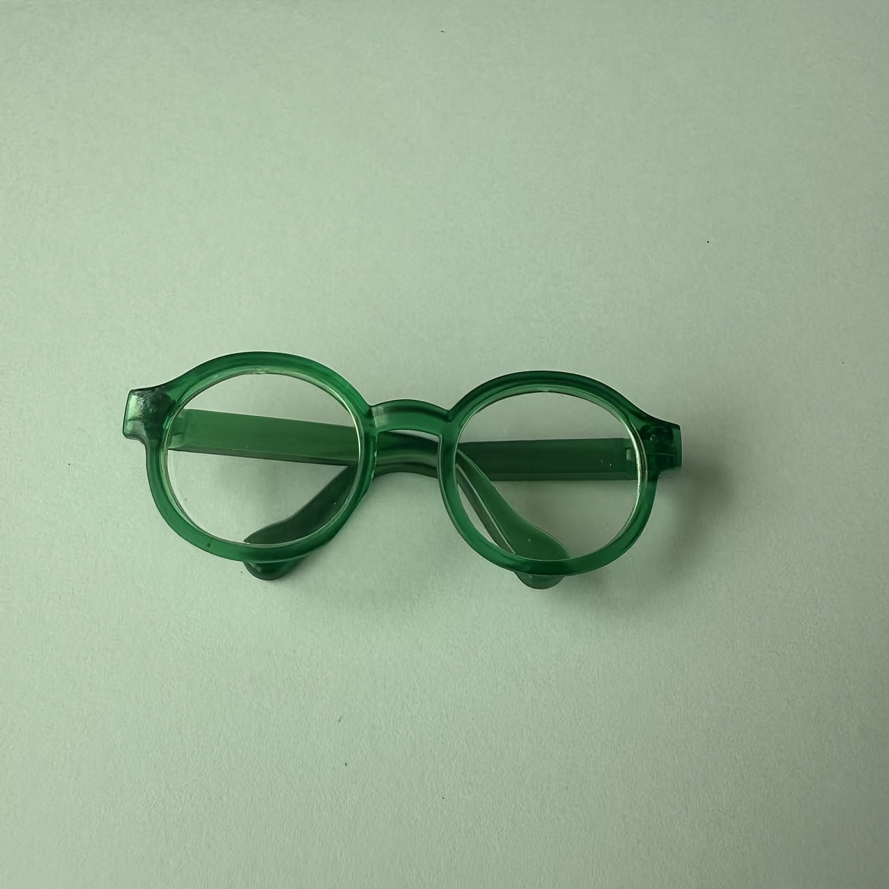 4pc Doll Glasses Set Pink Green Frames Clear Lenses Craft Decor Play Accessory