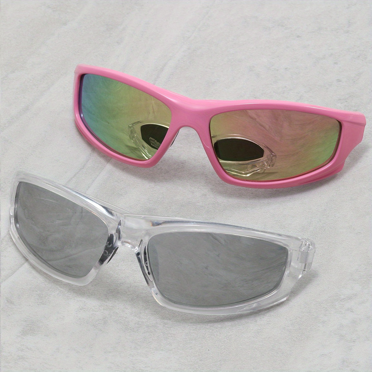 2 Pairs Men's Sports Sunglasses UV Protection Outdoor Accessories