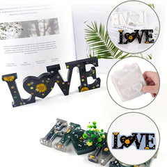 Resin LOVE & HOME Silicone Molds for Room Decoration