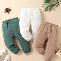 3pcs Breathable Comfy Pants Set for Baby Boys Girls