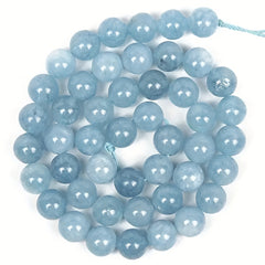 36pcs Aquamarine Natural Stone Beads for DIY Bracelet Necklace