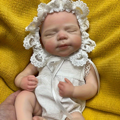 Realistic Silicone Baby Doll with Open Mouth Soft Touch Reborn Doll - Pascale