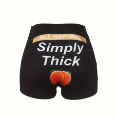  Peach Print High Rise Sexy Shorts