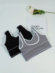 2pcs Letter Print Tank Tops V Neck Sports Top Women's Lingerie & Underwear