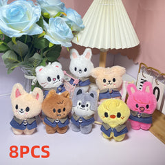 K POP Style Plush Animal Charms 8pcs