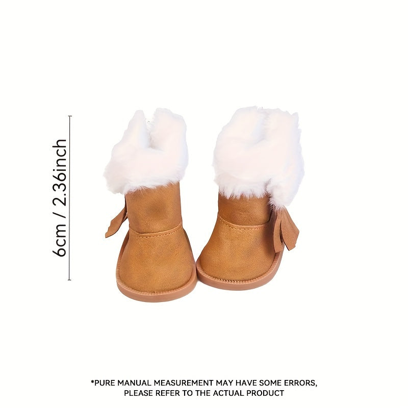 Winter Snow Boots for Dolls Canvas Shoes with Accessories