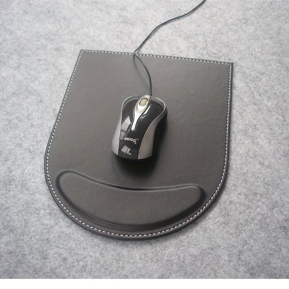 PU Leather Mouse Pad Non Slip Mouse Wrist Pad