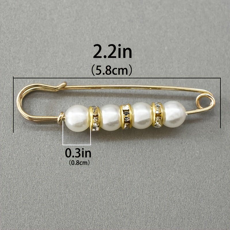 Metal Rhinestone Golden Brooch Pin Women's Accessories