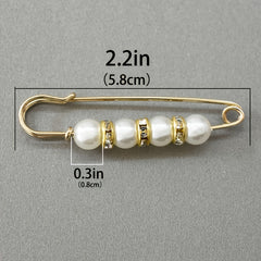 Metal Rhinestone Golden Brooch Pin Women's Accessories