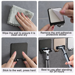3pcs Punch Razor Holder Storage Hook Space Aluminum Bathroom Accessories