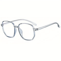 Square Clear Lens Glasses For Women Men Casual Jelly Frame Anti Light Glasses