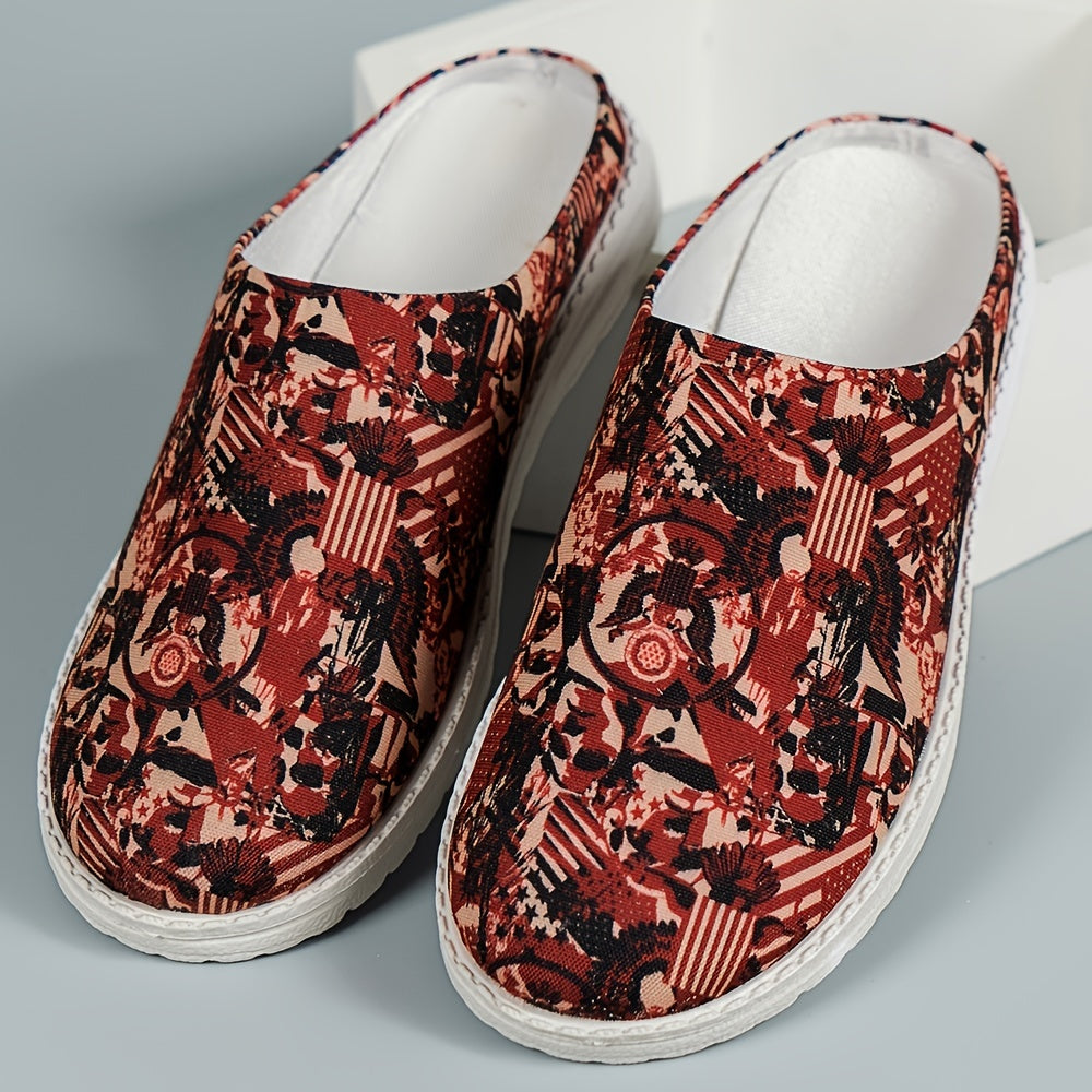 Colorful Print Low Top Casual Walking Shoes Lightweight Outdoor Sport Flat Shoes
