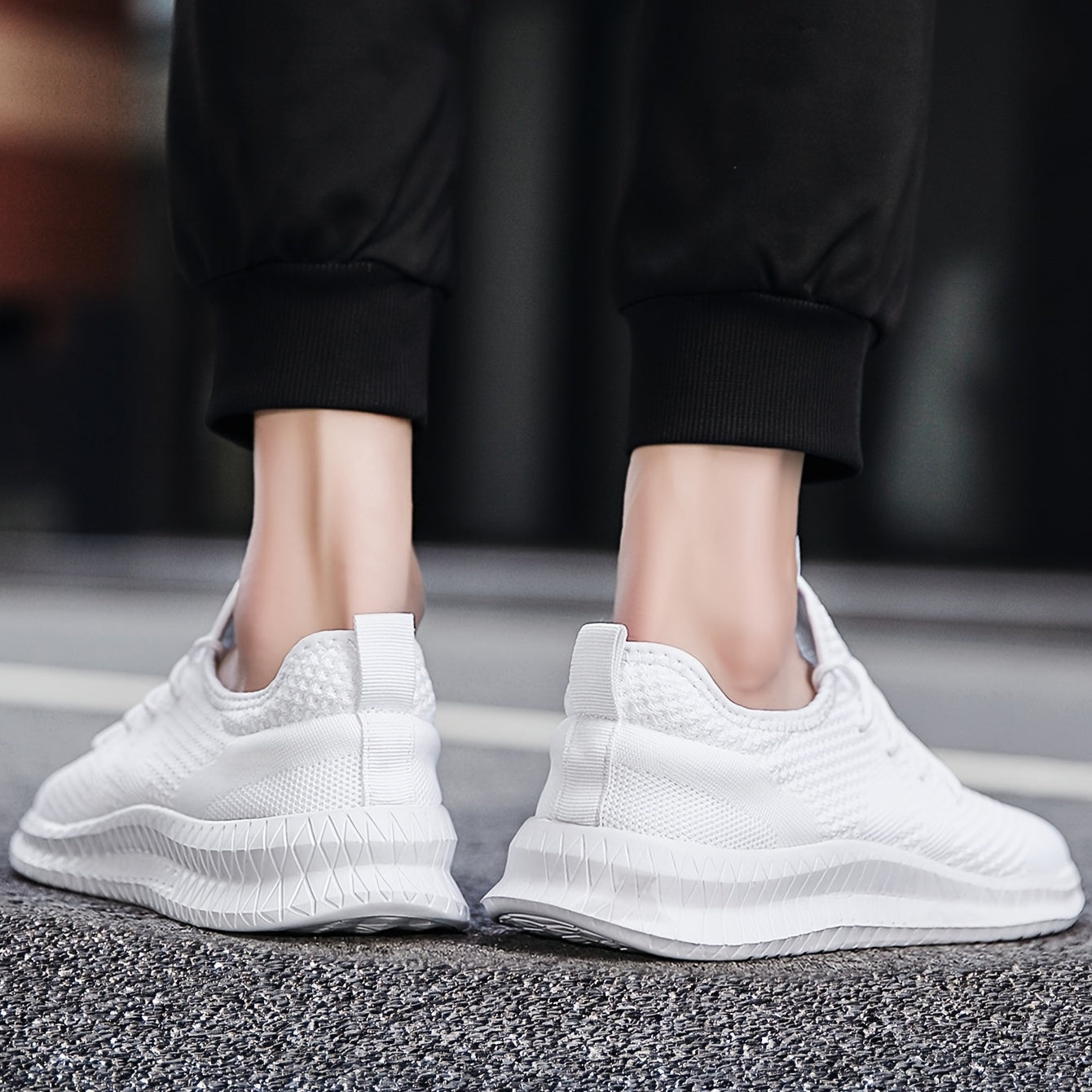 Men's Knit Running Shoes Lightweight Athletic Sneakers