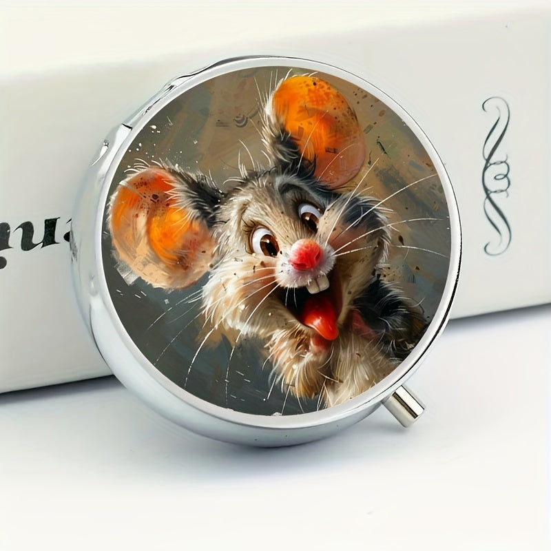 Cartoon Mouse Pill Case Travel Size Medication Organizer
