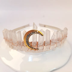 Moon Crystal Crown Bohemian Tiara Wedding Accessories