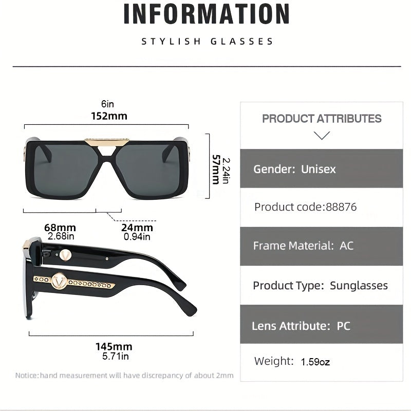 Ombre Lens V Engraved Sunglasses Casual Outdoor Eyewear UV400