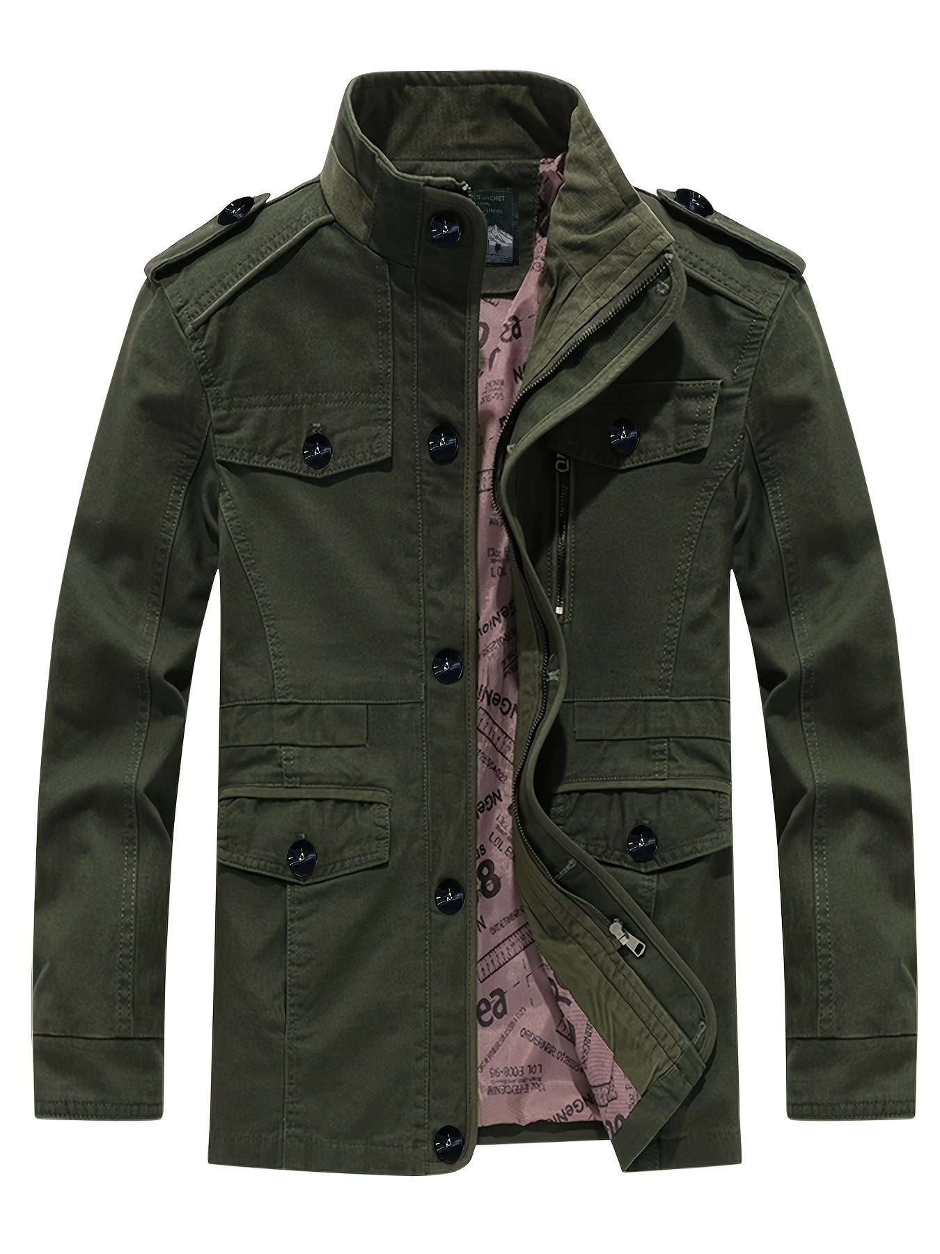 Men's Retro Cotton Jacket Windproof Coat for Autumn and Winter
