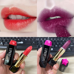 Golden Metallic Lipstick Glitter