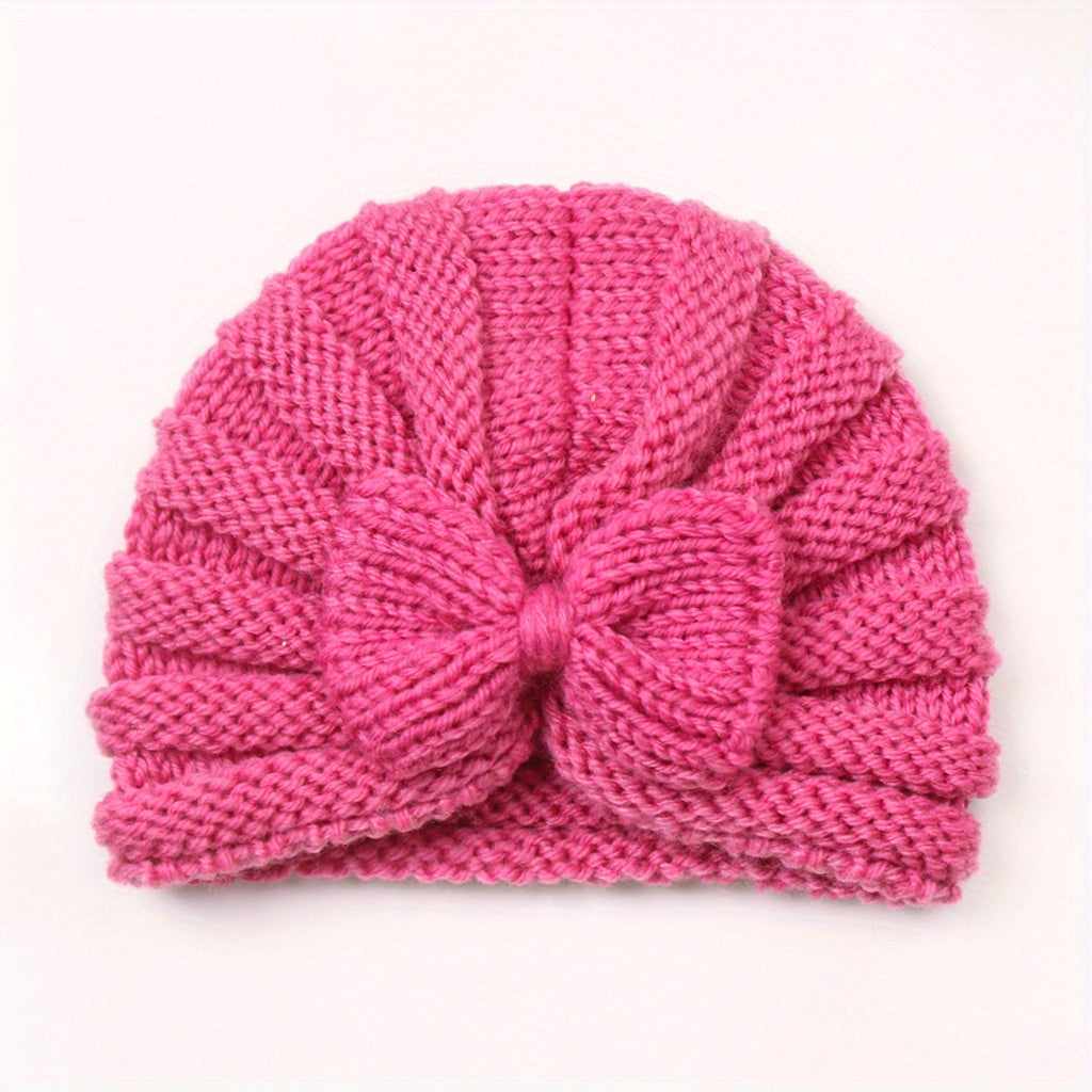 Baby Knitted Beaniess Solid Cotton Turban Hat