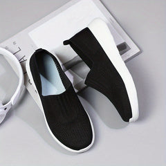 Women's Knitted Slip-On Sock Shoes Soft Sole Casual Walking Shoes