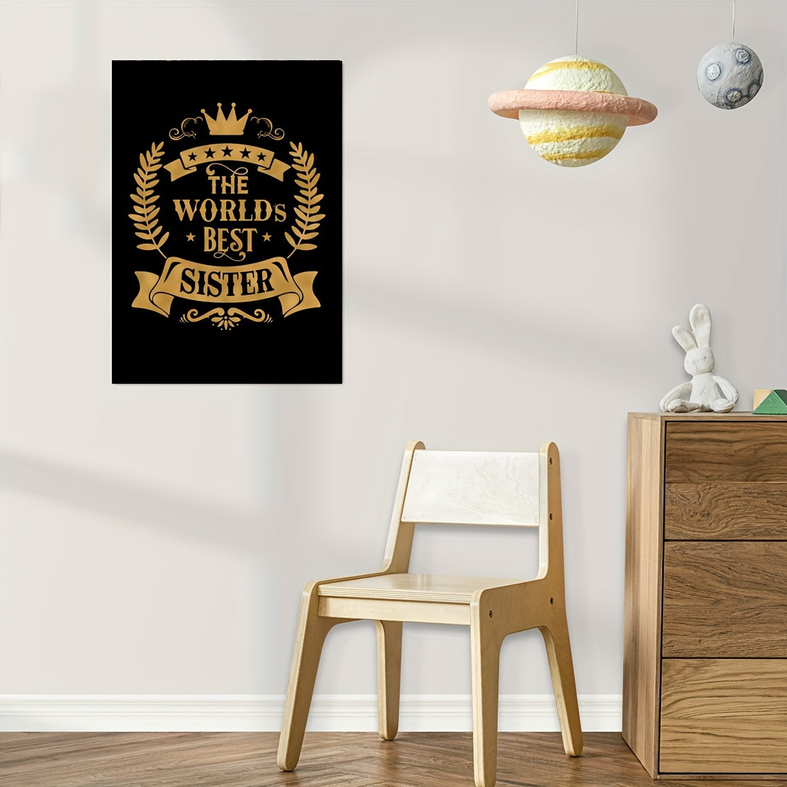 Modern Art World's Sister Wall Sticker for Kids Room Decor