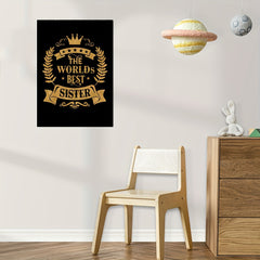 Modern Art World's Sister Wall Sticker for Kids Room Decor