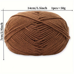 5pcs Medium Size Acrylic Soft Yarn for DIY Knitting 50g/pc