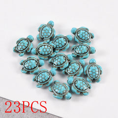 23pcs Turquoise Beaded Diy Jewelry Accessories