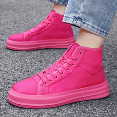 High-Top Canvas Shoes Men's Sneakers Lace-Up Flats