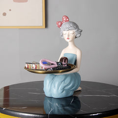 Creative Girl Bow Tray Home Decoration