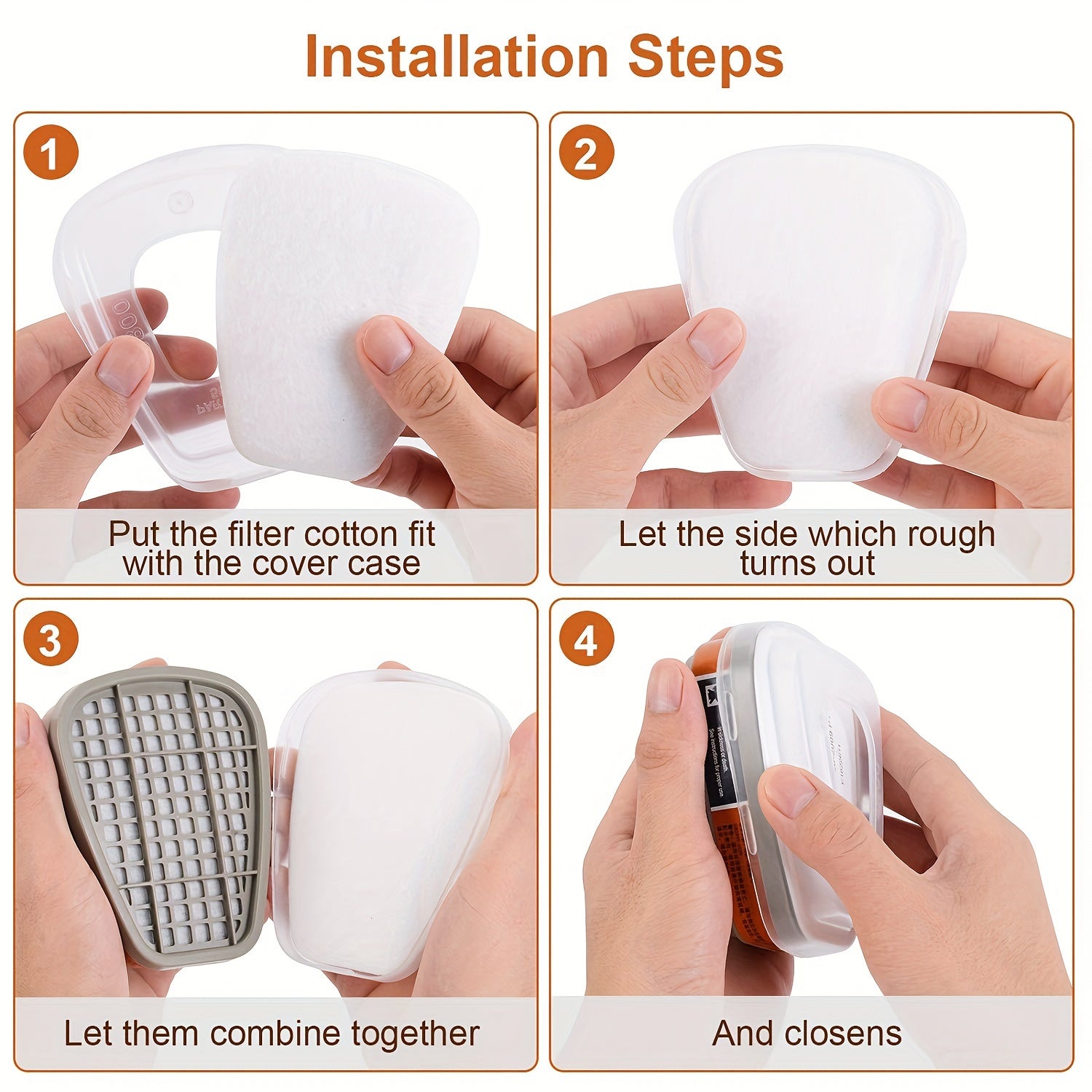 2pcs 6001 Filter Box for 6200 6800 7502 FF402 Respirator