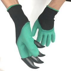 1pc Green Gardening Gloves with 8 Claws for Digging Soil Labor Protection