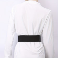 Punk Wide Belt Rivet Decor PU Leather Waistband For Women