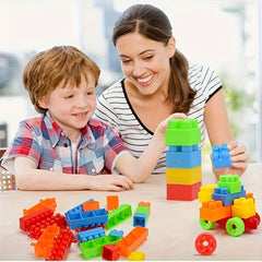 Colorful Large Particle Building Blocks Set - Educational Toy