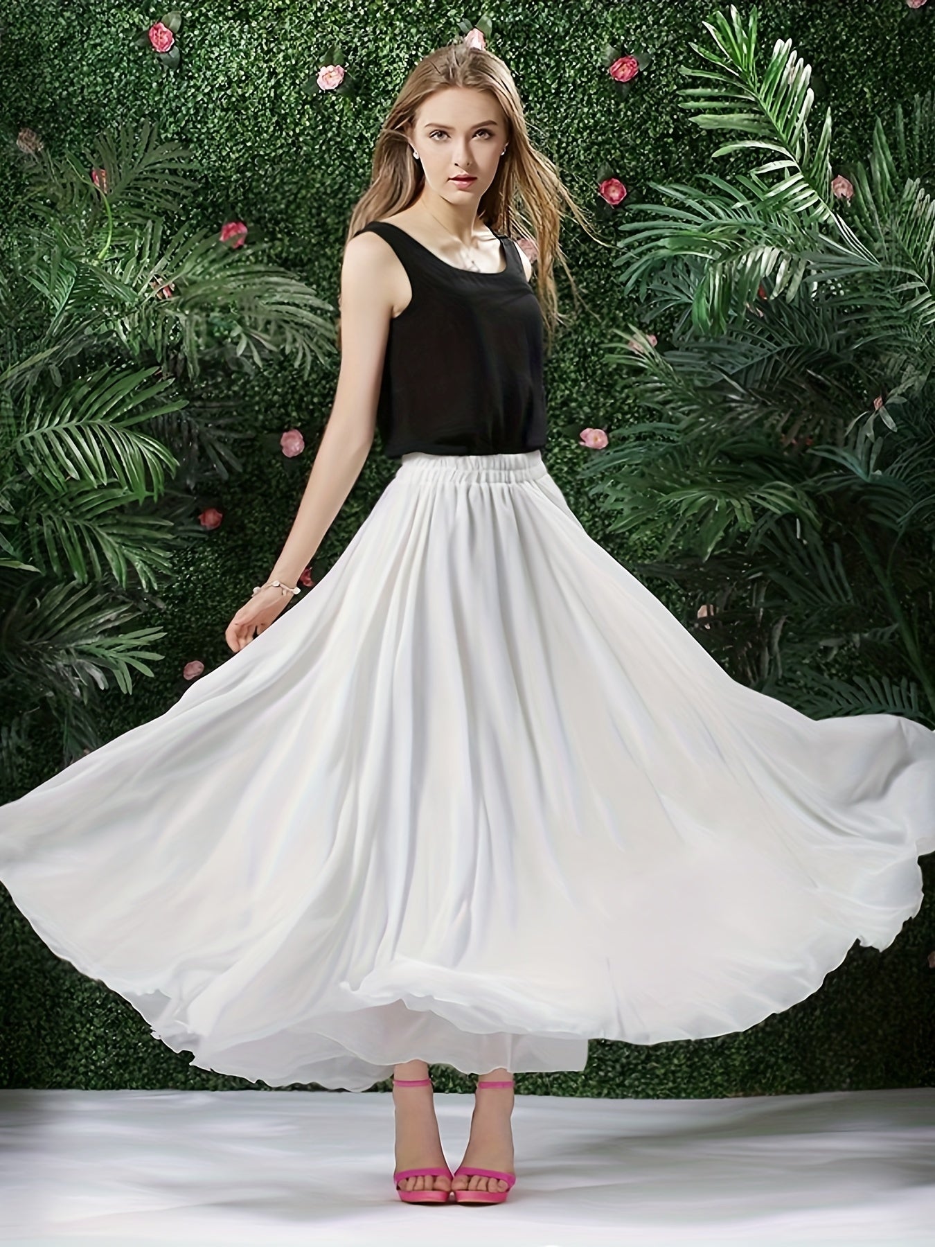 Women's Oversized Dancing Skirt High Waist Casual Sports Skirt