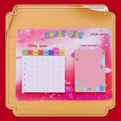Student Plan Self Discipline Sticky Note Paper Creative Sticker Week Schedule