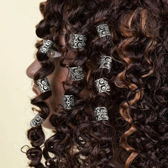 10pcs Dreadlocks Metal Rings Hair Cuffs Punk Braiding Decorations