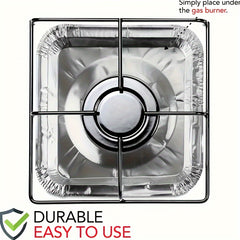 50pcs Aluminum Stove Burner Cover 8.5in Heat-resistant Gas Stove Protector