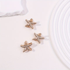 3pcs Small Starfish Hair Claw Nonslip Braids Shark Claw Women Girls Sweet Hair