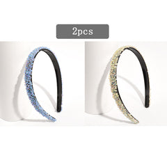 Vintage Thin Hairband Rhinestone Solid Sequin Headband