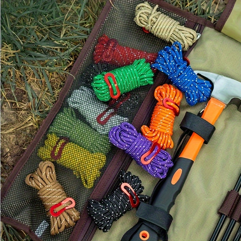 Reflective Guyline Tent Rope Thickened Windproof Polyester Silk Camping Rope
