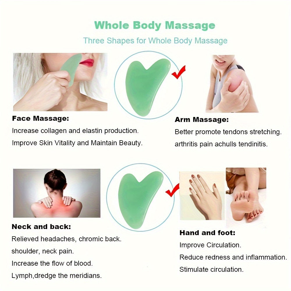 Heart Shape Gua Sha Massage Tool For Face Scraping