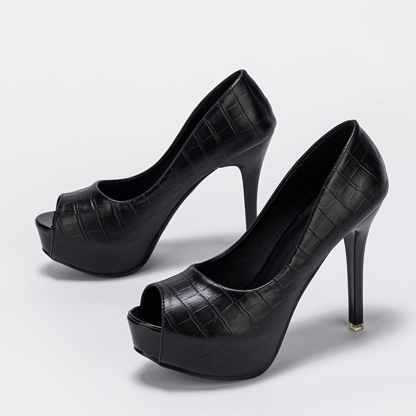 Women's Peep Toe High Heels Stiletto Pumps Shoes